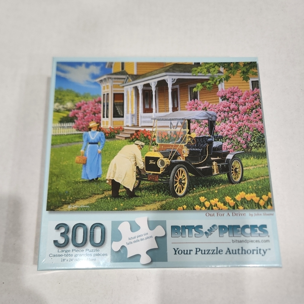 Out For A Drive John Sloane 300 pc Jigsaw Puzzle 18" X 24" Bits And Pieces #4324